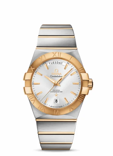 Omega Constellation Co-Axial 38 Day-Date Stainless Steel / Yellow Gold / Silver 123.20.38.22.02.002 (12320382202002)